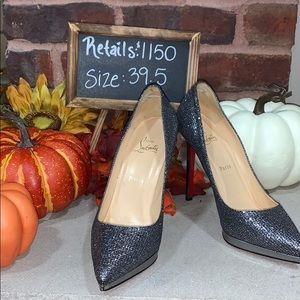Authentic Christian Louboutin Pointed Toe Glitter